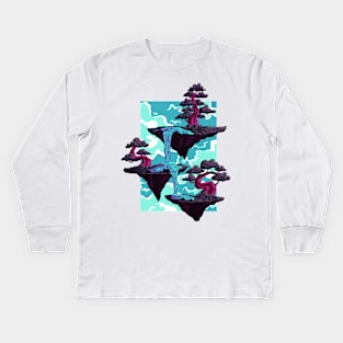 Floating Island Kids Long Sleeve T-Shirt